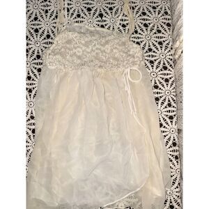 Vintage In Bloom By Jonquil Floral Lace Top Babydoll Nightie Night Slip Shirt